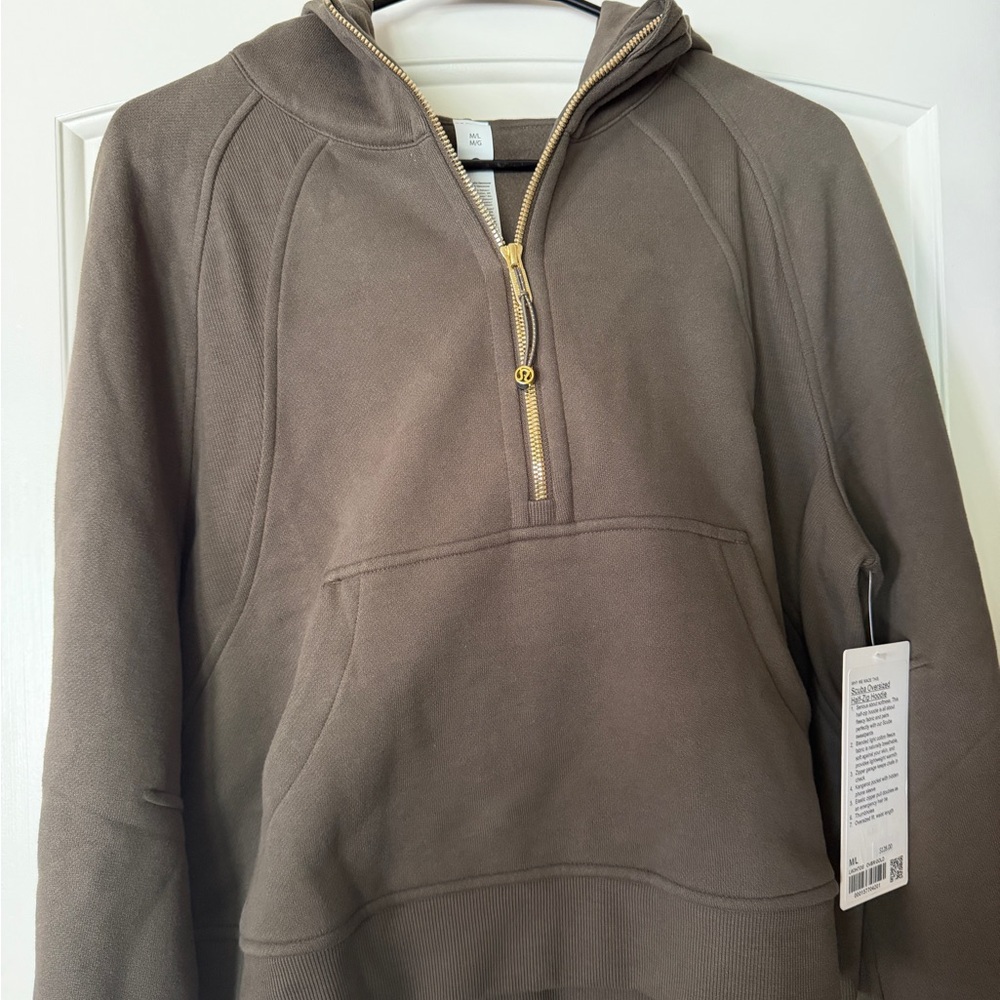lululemon athletica Brown Zip-Up Sweater